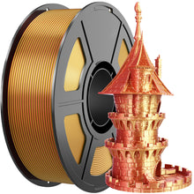 Load image into Gallery viewer, Amoybaby Silk PLA 3D Printer Filament, Silk Dual Color Gold Red PLA Filament 1.75+/-0.03mm, Shiny Coextrusion PLA Filament, Color Change 3D Printing Filament 1KG/2.2lb