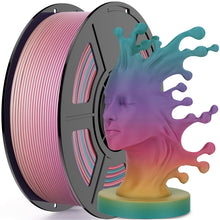 Load image into Gallery viewer, Amoybaby Matte Rainbow PLA 3D Printer Filament, 1.75±0.03mm Vibrant Color Gradient PLA, Low Warping&High Precision 3D Printing Filament, Flame Spectrum 1kg Spool(2.2lb), Fits for most FDM 3D Printers