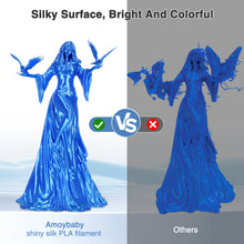 Load image into Gallery viewer, Amoybaby Silk Blue PLA Filament 1.75mm, Shiny Silk PLA High Speed 3D Printer Filament, Dimensional Accuracy +/- 0.03mm, 1kg(2.2lb), Fits for Most FDM 3D Printers