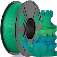 Load image into Gallery viewer, Amoybaby Matte Rainbow PLA 3D Printer Filament, 1.75±0.03mm Vibrant Color Gradient PLA, Low Warping&High Precision 3D Printing Filament, 1kg Spool(2.2lb) Marine Canopy, Fits for most FDM 3D Printers