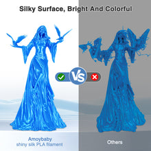 Load image into Gallery viewer, Amoybaby Sky Blue Silk PLA Filament 1.75mm, Shiny Silk PLA 3D Printer Filament High Speed & Clog-Free, Dimensional Accuracy +/- 0.03mm, 1kg(2.2lb), Fits for Most FDM 3D Printers
