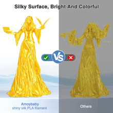 Load image into Gallery viewer, Amoybaby Silk Bright Gold PLA Filament 1.75mm, Shiny Silk PLA 3D Printer Filament High Speed & Clog-Free, Dimensional Accuracy +/- 0.03mm, 1kg(2.2lb), Fits for Most FDM 3D Printers