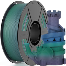 Load image into Gallery viewer, Amoybaby Matte Rainbow PLA 3D Printer Filament, 1.75±0.03mm Vibrant Color Gradient PLA, Low Warping&High Precision 3D Printing Filament, Mystic Haze 1kg Spool(2.2lb), Fits for most FDM 3D Printers