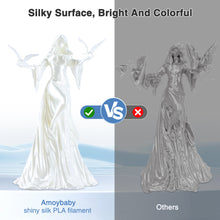 Load image into Gallery viewer, Amoybaby Pearl White Silk PLA Filament 1.75mm, Shiny Silk PLA High Speed 3D Printer Filament, Dimensional Accuracy +/- 0.03mm, 1kg(2.2lb), Fits for Most FDM 3D Printers