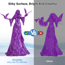 Load image into Gallery viewer, Amoybaby Silk Purple PLA Filament 1.75mm, Shiny Silk PLA 3D Printer Filament High Speed & Clog-Free, Dimensional Accuracy +/- 0.03mm, 1kg(2.2lb), Fits for Most FDM 3D Printers