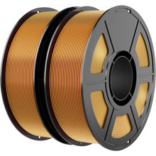 Load image into Gallery viewer, Amoybaby Dual Color Silk PLA Filament 1.75mm 3D Printer Filament Bundle, 2kg Spool (4.4lbs), Dimensional Accuracy +/- 0.03 mm, Fit Most FDM 3D Printers (Silk Gold Red 2-Pack)