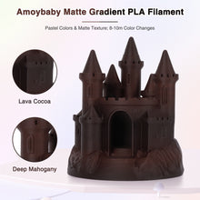 Load image into Gallery viewer, Amoybaby Matte Rainbow PLA 3D Printer Filament, 1.75±0.03mm Vibrant Color Gradient PLA, Low Warping&High Precision 3D Printing Filament, Solar Eclipse 1kg Spool(2.2lb), Fits for most FDM 3D Printers