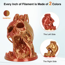 Load image into Gallery viewer, Amoybaby Dual Color Silk PLA Filament 1.75mm 3D Printer Filament Bundle, 2kg Spool (4.4lbs), Dimensional Accuracy +/- 0.03 mm, Fit Most FDM 3D Printers (Gold Red + Blue Green)