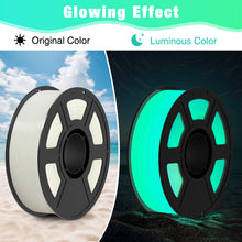 Load image into Gallery viewer, Amoybaby Rainbow Glow in The Dark Filament PLA 1.75mm 1kg(2.2lbs), Glow Blue to Green Gradient Fluorescent 3D Printer Filament,Used for Printing Halloween or Christmas Gifts,Fits FDM 3D Printers&Pens