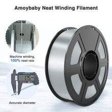 Load image into Gallery viewer, Amoybaby Silk Silver Grey PLA Filament 1.75mm, Shiny Silk PLA 3D Printer Filament High Speed & Clog-Free, Dimensional Accuracy +/- 0.03mm, 1kg(2.2lb), Fits for Most FDM 3D Printers