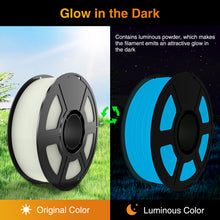 Load image into Gallery viewer, Amoybaby Glow in The Dark PLA Filament, 1.75mm 3D Printer Filament Bundle, 2kg Spool (4.4lbs), Dimensional Accuracy +/- 0.03 mm, Fit Most FDM 3D Printers (Glow Blue +Green)