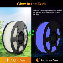 Load image into Gallery viewer, Amoybaby Glow in The Dark PLA Filament 1.75mm, Luminous 3D Printer Filament 1kg Spool, Dimensional Accuracy +/- 0.03 mm, Fit Most FDM 3D Printer, Glow Purple (Slightly Blue)