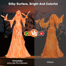 Load image into Gallery viewer, Amoybaby Orange Silk PLA Filament 1.75mm, High Speed PLA 3D Printer Filament for Halloween Low Warp & Clog-Free, Accuracy +/- 0.03mm, 1kg(2.2lb), Fits for Most FDM 3D Printers