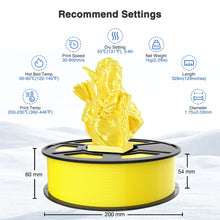 Load image into Gallery viewer, Amoybaby Silk Yellow PLA Filament 1.75mm, Shiny Silk PLA 3D Printer Filament High Speed & Clog-Free, Dimensional Accuracy +/- 0.03mm, 1kg(2.2lb), Fits for Most FDM 3D Printers
