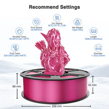 Load image into Gallery viewer, Amoybaby Rose Red Silk PLA Filament 1.75mm 3D Printer Filament, 2kg Spool (4.4lbs), Dimensional Accuracy +/- 0.03 mm, Fit Most FDM 3D Printer (Silk Rose Red 2-Pack)