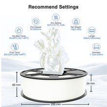 Load image into Gallery viewer, Amoybaby Pearl White Silk PLA Filament 1.75mm, Shiny Silk PLA High Speed 3D Printer Filament, Dimensional Accuracy +/- 0.03mm, 1kg(2.2lb), Fits for Most FDM 3D Printers