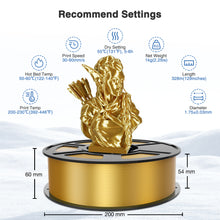 Load image into Gallery viewer, Amoybaby Gold Silk PLA Filament Bundle 1.75mm 3D Printer Filament, 2kg Spool (4.4lbs), Dimensional Accuracy +/- 0.03 mm, Fit Most FDM 3D Printer (Silk Gold 2-Pack)