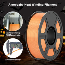 Load image into Gallery viewer, Amoybaby Orange Silk PLA Filament 1.75mm, High Speed PLA 3D Printer Filament for Halloween Low Warp & Clog-Free, Accuracy +/- 0.03mm, 1kg(2.2lb), Fits for Most FDM 3D Printers