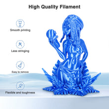 Load image into Gallery viewer, Amoybaby Silk Blue PLA Filament 1.75mm, Shiny Silk PLA High Speed 3D Printer Filament, Dimensional Accuracy +/- 0.03mm, 1kg(2.2lb), Fits for Most FDM 3D Printers