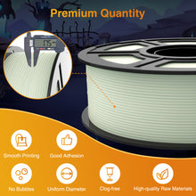 Load image into Gallery viewer, Amoybaby Glow in The Dark PLA Filament 1.75mm 3D Printer Filament, 1kg Spool (2.2lbs), Dimensional Accuracy +/- 0.03 mm, Fit Most FDM 3D Printer (Glow Green)