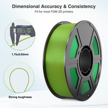Load image into Gallery viewer, Amoybaby Dual Color Silk PLA Filament 1.75mm 3D Printer Filament Bundle, 2kg Spool (4.4lbs), Dimensional Accuracy +/- 0.03 mm, Fit Most FDM 3D Printers (Silk Yellow Green 2-Pack)