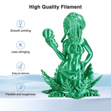 Load image into Gallery viewer, Amoybaby Silk Green PLA Filament 1.75mm, Shiny Silk PLA 3D Printer Filament High Speed & Clog-Free, Accuracy +/- 0.03mm, 1kg(2.2lb), Fits for Most FDM 3D Printers