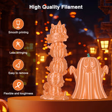 Load image into Gallery viewer, Amoybaby Orange Silk PLA Filament 1.75mm, High Speed PLA 3D Printer Filament for Halloween Low Warp & Clog-Free, Accuracy +/- 0.03mm, 1kg(2.2lb), Fits for Most FDM 3D Printers