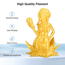 Load image into Gallery viewer, Amoybaby Silk Bright Gold PLA Filament 1.75mm, Shiny Silk PLA 3D Printer Filament High Speed & Clog-Free, Dimensional Accuracy +/- 0.03mm, 1kg(2.2lb), Fits for Most FDM 3D Printers