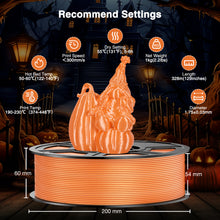 Load image into Gallery viewer, Amoybaby Orange Silk PLA Filament 1.75mm, High Speed PLA 3D Printer Filament for Halloween Low Warp & Clog-Free, Accuracy +/- 0.03mm, 1kg(2.2lb), Fits for Most FDM 3D Printers