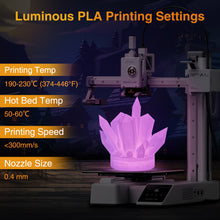 Load image into Gallery viewer, Amoybaby Rose Red Glow in The Dark Filament PLA 1kg(2.2lbs), Best with UV Lamps, Used for Printing Halloween and Christmas Gifts, Luminous 3D Printer Filament 1.75mm Fit FDM 3D Printers & 3D Pens