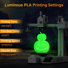 Load image into Gallery viewer, Amoybaby Glow in The Dark PLA Filament 1.75mm 3D Printer Filament, 1kg Spool (2.2lbs), Dimensional Accuracy +/- 0.03 mm, Fit Most FDM 3D Printer (Glow Green)