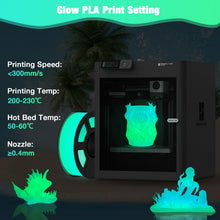 Load image into Gallery viewer, Amoybaby Rainbow Glow in The Dark Filament PLA 1.75mm 1kg(2.2lbs), Glow Blue to Green Gradient Fluorescent 3D Printer Filament,Used for Printing Halloween or Christmas Gifts,Fits FDM 3D Printers&Pens