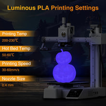 Load image into Gallery viewer, Amoybaby Glow in The Dark PLA Filament 1.75mm, Luminous 3D Printer Filament 1kg Spool, Dimensional Accuracy +/- 0.03 mm, Fit Most FDM 3D Printer, Glow Purple (Slightly Blue)