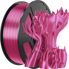 Load image into Gallery viewer, Amoybaby Silk Rose Red PLA Filament 1.75mm, Shiny Silk PLA 3D Printer Filament High Speed & Clog-Free, Dimensional Accuracy +/- 0.03mm, 1kg(2.2lb), Fits for Most FDM 3D Printers