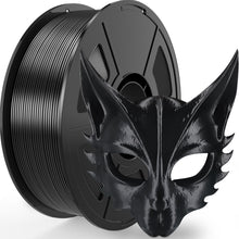 Load image into Gallery viewer, Amoybaby Silk Black PLA Filament 1.75mm, Shiny Silk PLA 3D Printer Filament High Speed & Clog-Free, Dimensional Accuracy +/- 0.03mm, 1kg(2.2lb), Fits for Most FDM 3D Printers