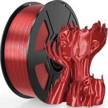 Load image into Gallery viewer, Amoybaby Silk Red PLA Filament 1.75mm, Shiny Silk PLA 3D Printer Filament High Speed & Clog-Free, Accuracy +/- 0.03mm, 1kg(2.2lb), Fits for Most FDM 3D Printers