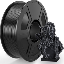 Load image into Gallery viewer, Amoybaby Silk Black PLA Filament 1.75mm, Shiny Silk PLA 3D Printer Filament High Speed & Clog-Free, Dimensional Accuracy +/- 0.03mm, 1kg(2.2lb), Fits for Most FDM 3D Printers