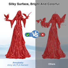 Load image into Gallery viewer, Amoybaby Red Silk PLA Filament Bundle 1.75mm 3D Printer Filament Bundle, 2kg Spool (4.4lbs), Dimensional Accuracy +/- 0.03 mm, Fit Most FDM 3D Printer (Silk Red 2-Pack)
