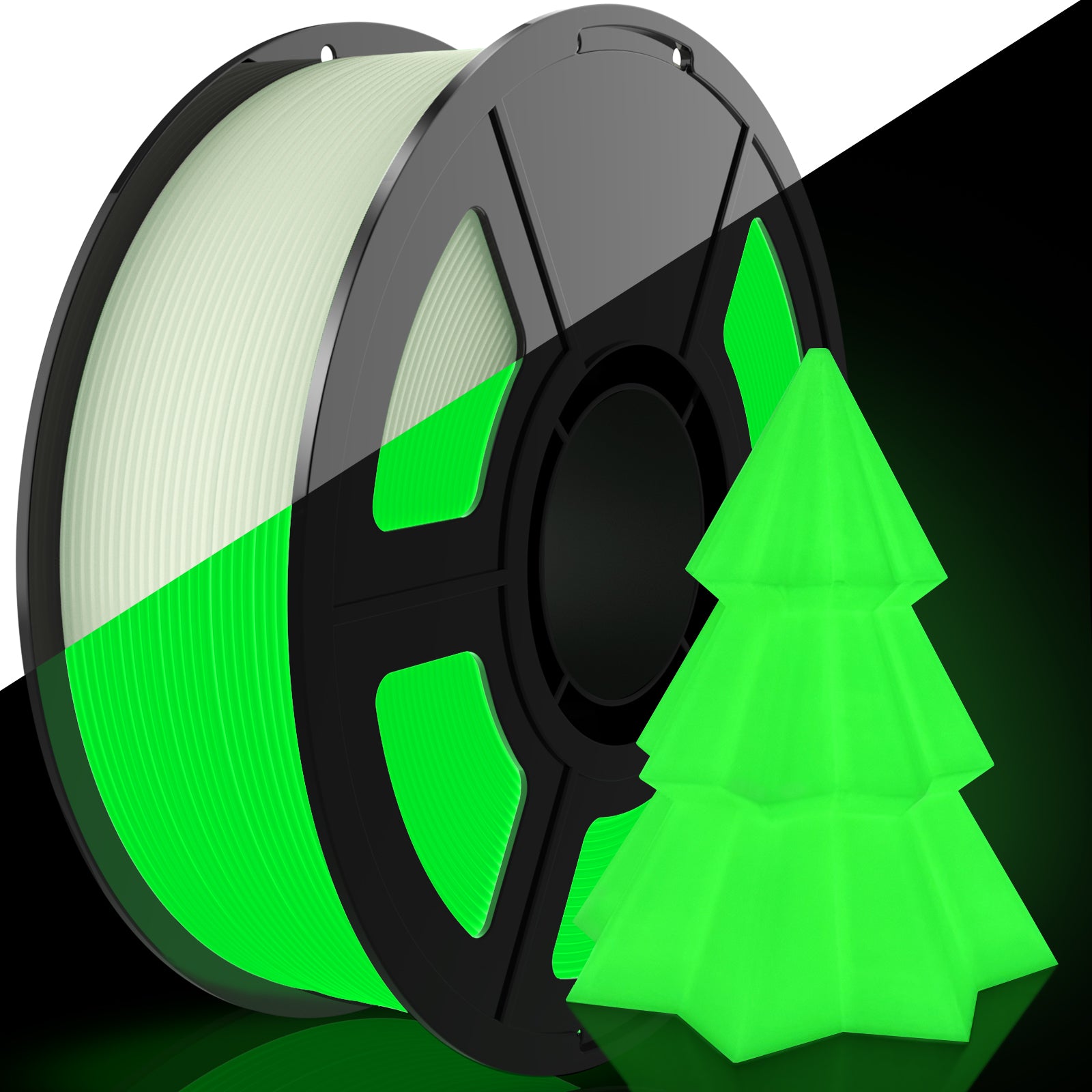 Amoybaby Glow in The Dark PLA Filament 1.75mm 3D Printer Filament, 1kg Spool (2.2lbs), Dimensional Accuracy +/- 0.03 mm, Fit Most FDM 3D Printer (Glow Green)