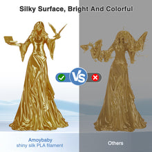 Load image into Gallery viewer, Amoybaby Silk Gold PLA Filament 1.75mm, Shiny Silk PLA 3D Printer Filament High Speed &amp; Clog-Free, Dimensional Accuracy +/- 0.03mm, 1kg(2.2lb), Fits for Most FDM 3D Printers
