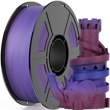 Load image into Gallery viewer, Amoybaby Matte Rainbow PLA 3D Printer Filament, 1.75±0.03mm Vibrant Color Gradient PLA, Low Warping&amp;High Precision 3D Printing Filament, 1kg Spool(2.2lb) Twilight Gradient, Fits for most FDM 3D Printers
