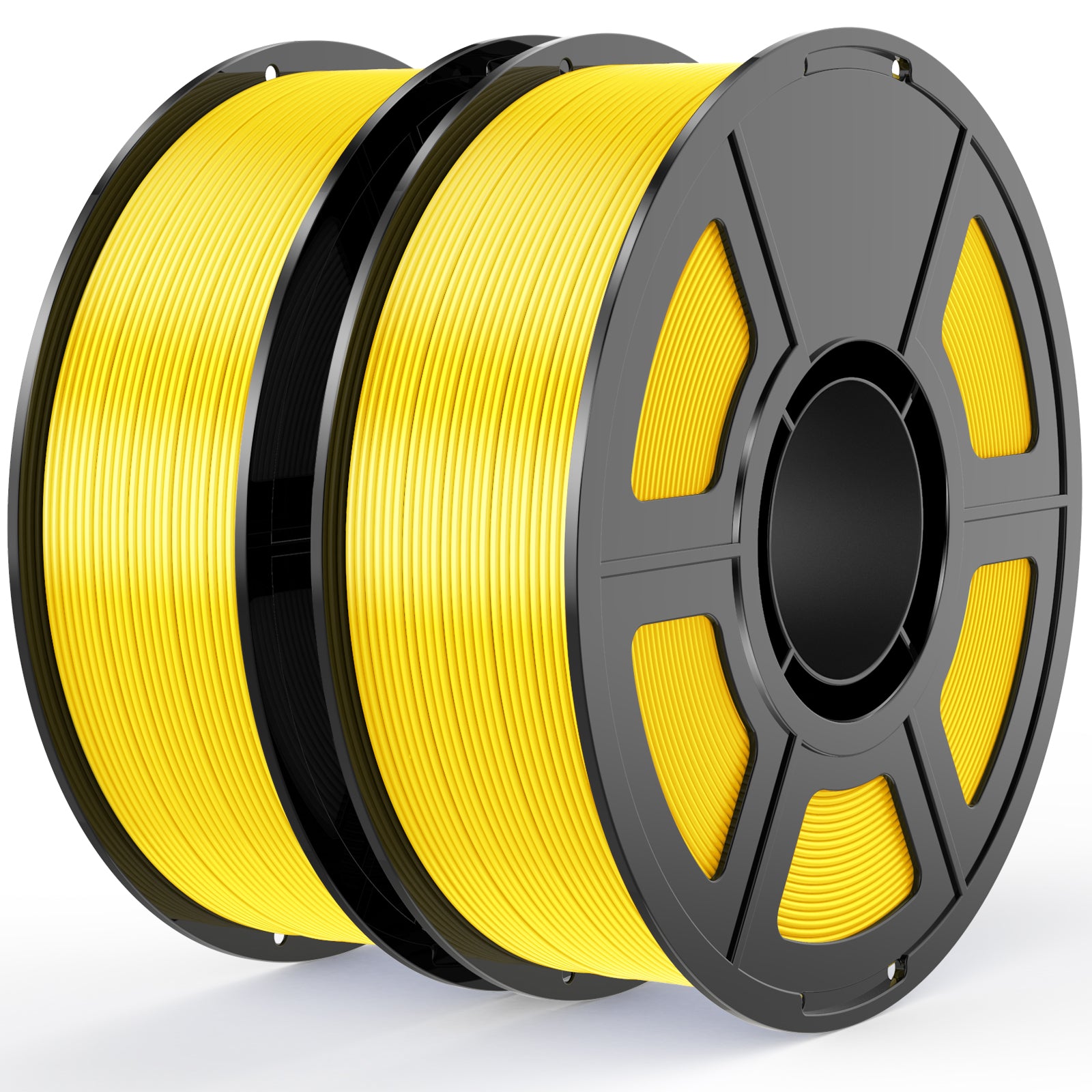 Amoybaby Yellow Silk PLA Filament Bundle 1.75mm 3D Printer Filament, 2kg Spool (4.4lbs), Dimensional Accuracy +/- 0.03 mm, Fit Most FDM 3D Printer (Silk Yellow 2-Pack)