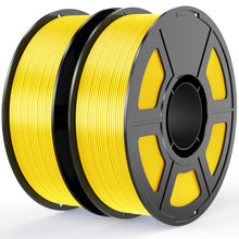 Load image into Gallery viewer, Amoybaby Yellow Silk PLA Filament Bundle 1.75mm 3D Printer Filament, 2kg Spool (4.4lbs), Dimensional Accuracy +/- 0.03 mm, Fit Most FDM 3D Printer (Silk Yellow 2-Pack)
