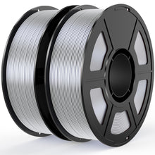 Load image into Gallery viewer, Amoybaby Silver Silk PLA Filament Bundle 1.75mm 3D Printer Filament, 2kg Spool (4.4lbs), Dimensional Accuracy +/- 0.03 mm, Fit Most FDM 3D Printer (Silk Silver 2-Pack)
