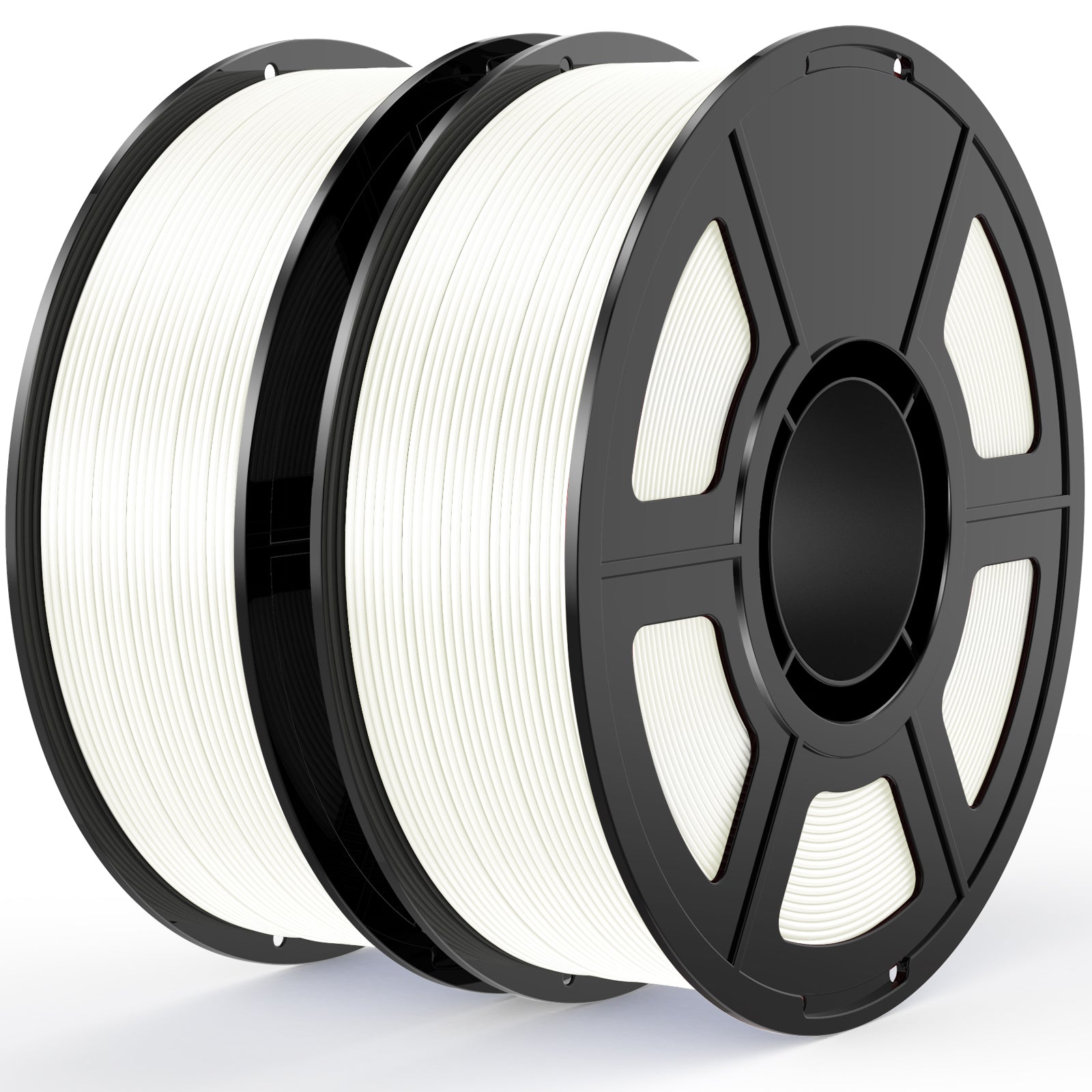 Amoybaby White Silk PLA Filament Bundle 1.75mm 3D Printer Filament, 2kg Spool (4.4lbs), Dimensional Accuracy +/- 0.03 mm, Fit Most FDM 3D Printer (Silk White 2-Pack)