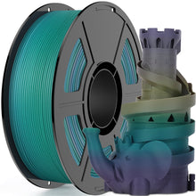Load image into Gallery viewer, Amoybaby Matte Rainbow PLA 3D Printer Filament, 1.75±0.03mm Vibrant Color Gradient PLA, Low Warping&amp;High Precision 3D Printing Filament, Aurora Whisper 1kg Spool(2.2lb), Fits for most FDM 3D Printers
