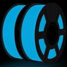 Load image into Gallery viewer, Amoybaby Glow in The Dark PLA Filament 1.75mm 3D Printer Filament Bundle, 2kg Spool (4.4lbs), Dimensional Accuracy +/- 0.03 mm, Fit Most FDM 3D Printers (Glow Blue 2-Pack)
