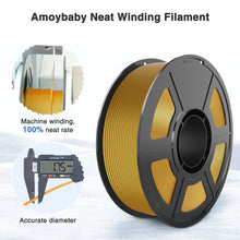 Load image into Gallery viewer, Amoybaby Silk Gold PLA Filament 1.75mm, Shiny Silk PLA 3D Printer Filament High Speed &amp; Clog-Free, Dimensional Accuracy +/- 0.03mm, 1kg(2.2lb), Fits for Most FDM 3D Printers
