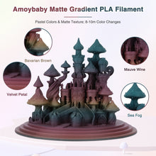 Load image into Gallery viewer, Amoybaby Matte Rainbow PLA 3D Printer Filament, 1.75±0.03mm Vibrant Color Gradient PLA, Low Warping&amp;High Precision 3D Printing Filament, Solar Horizon 1kg Spool(2.2lb), Fits for most FDM 3D Printers
