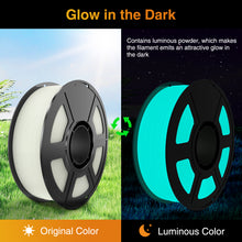 Load image into Gallery viewer, Amoybaby Glow in The Dark PLA Filament 1.75mm, Luminous 3D Printer Filament, 1kg Spool (2.2lbs), Dimensional Accuracy +/- 0.03 mm, Fit Most FDM 3D Printer (Glow Teal)
